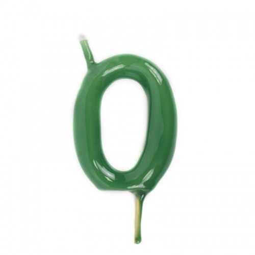 Vela Número 0 Verde